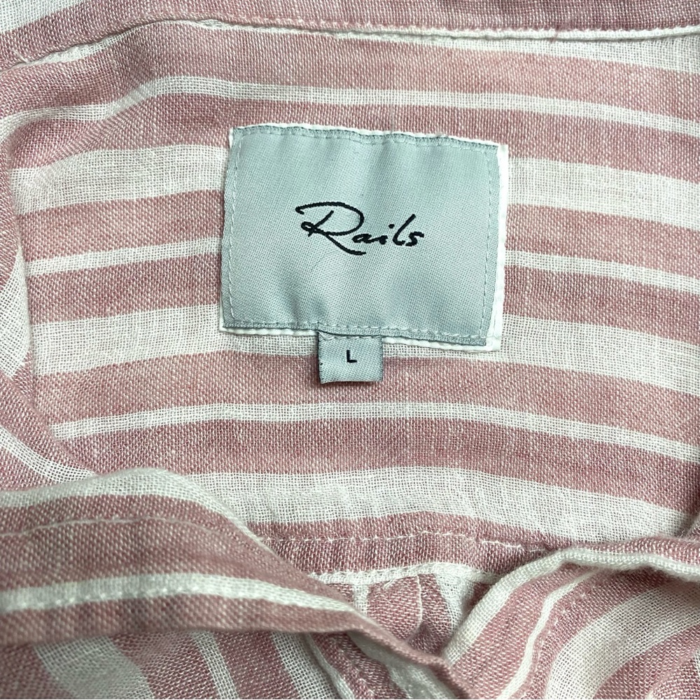 Rails Charli Bordeaux Striped Button-Front Shirt - image 8